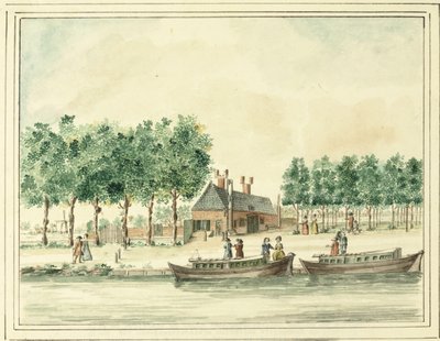 The Rijn and Schiekade in Leiden Drawn by Jacob Timmermans by Jacob Timmermans